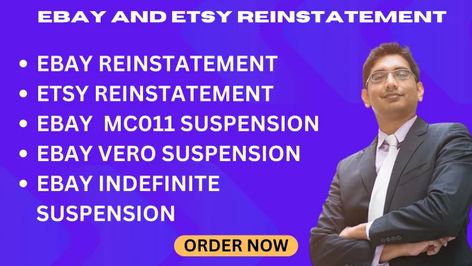 Were you suspended on Etsy or ebay store due to violation of policy or with no reason your Etsy or eBay store was suspended worry no more. I will help you reinstate your Etsy or eBay account with compelling appeal letter and via chat with Etsy or eBay support to get your account reinstated. I will write appeal letter to reinstate your suspended Etsy or ebay store.

#reinstatement#ebay#ebay suspension#ebay reinstatement#etsy reinstatement# Crowdfunding Campaign, Web Developer, Bear Wallpaper, Intellectual Property, Success Rate, Ebay Seller, Website Development, Etsy Account, Programming