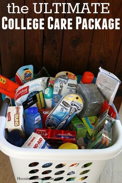 College Basket, College Gift Baskets, College Dorm Gifts, Dorm Gifts, College Survival Kit, Care Package Ideas, Best Graduation Gifts, College Ideas, College Survival