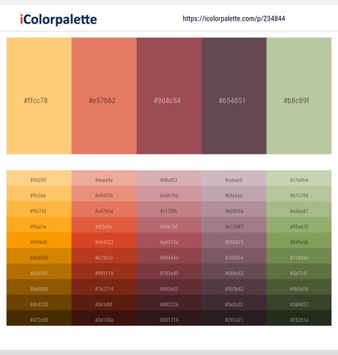 Sienna Color Palette, Raw Sienna, Dark Sea Green, Purple Color Palettes, Dim Gray, Light Salmon, Brown Color Palette, Claret Red, Color Palette Pink