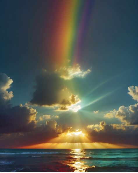 Rainbow After Storm, Storm Pictures, Rainbow After The Storm, Biblical Artwork, Fire Rainbow, Rainbow Aesthetic, After The Storm, Beautiful Images Nature, Heaven On Earth