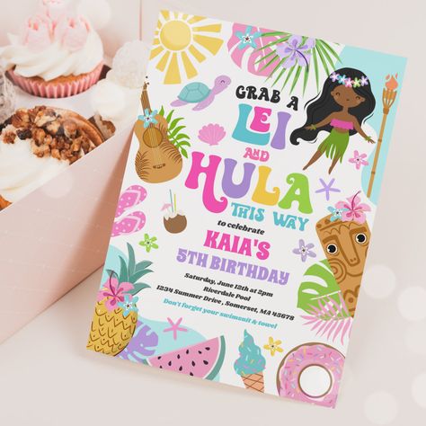 Birthday Party Pool, Luau Party Invitations, Luau Birthday Invitations, Pool Party Summer, Summer Birthday Invitations, Tropical Theme Party, Luau Theme Party, Hawaiian Luau Party, Luau Birthday Party