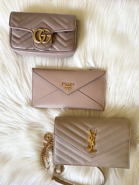 Purse Ysl, Neutral Purse, Ysl Woc, Gucci Marmont Super Mini, Lv Clutch, Nude Handbag, Marmont Super Mini, Ysl Purse, Me Bag