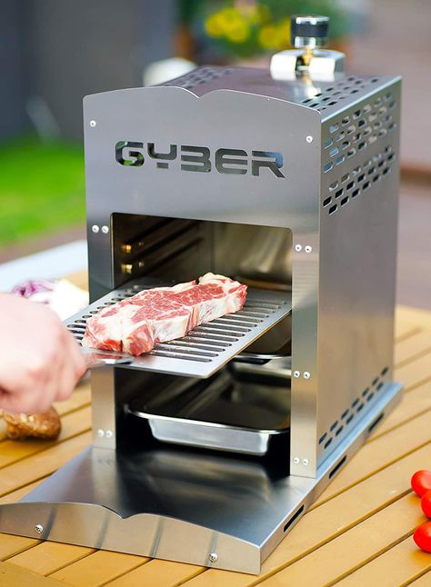 GYBER Anvil-Pro Solid 304 Stainless Steel Propane Grill, Portable Outdoor Steak Grill for Multiple Foods Lamp Chops, Fire Feature Wall, Salmon Pizza, Bbq Grill Design, Propane Grill, Portable Grill, Propane Gas Grill, Barbeque Grill, Wood Fired Pizza Oven