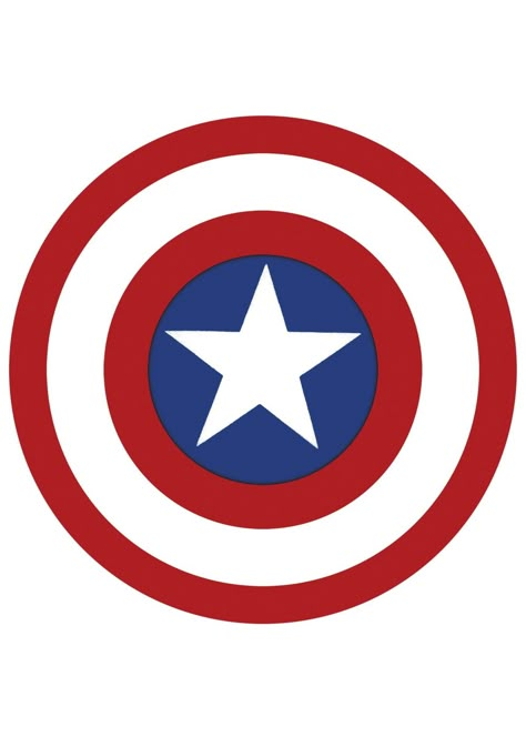 Marvel Comics Captain America Shield, [alt_image] Piñata Making, Captain America Shield Tattoo, Captain America Shield Cake, Personalized School Supplies Labels, Captain America Symbol, Avengers Symbols, Captain America Star, Captain America Logo, Captain America Birthday