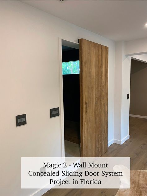 Sliding Bathroom Door, Modern Door Hardware, Modern Sliding Doors, Hotel Door, Barn Door Track, Sliding Door Systems, Apt Ideas, Running Track, Swinging Doors