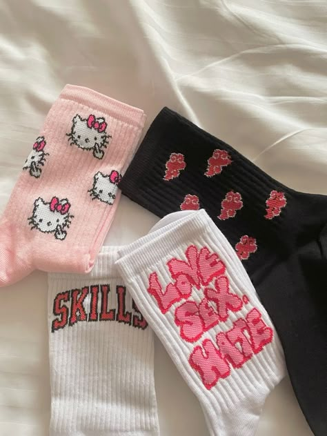 Socks Y2k, Aesthetic Socks, Pretty Socks, Socks Aesthetic, Sock Outfits, Girly Accessories, Aesthetic Shoes, Cute Socks, Birthday Wishlist