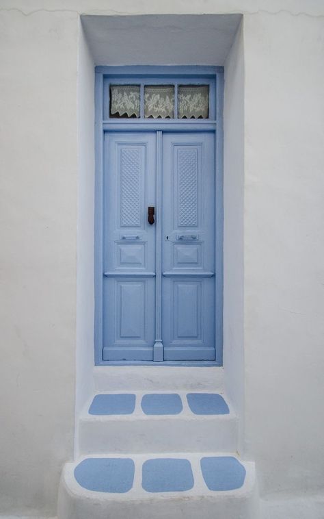 Serifos Greece, Greek Doors, Blue Doors, Everything Is Blue, Baby Blue Aesthetic, Light Blue Aesthetic, Blue Aesthetic Pastel, Cool Doors, Bleu Pastel