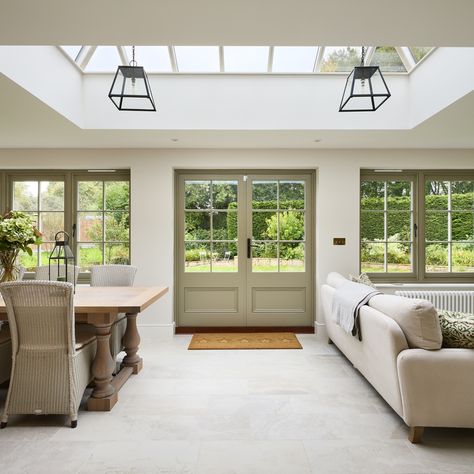 Orangery Extension, Timber Roof, Room Extensions, Open Plan Kitchen Living Room, Roof Lantern, House Extension Design, Kitchen Extension, Transformation Tuesday, House Extensions