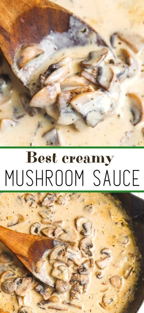 Mushroom Sauce For Pork, Meatballs Pork, Mushroom Sauce For Chicken, Pork Chop Sauce, Pasta Mushroom, Mushroom Sauce Recipe, Mushroom Recipes Pasta, Pork Sauce, Mushroom Cream Sauces