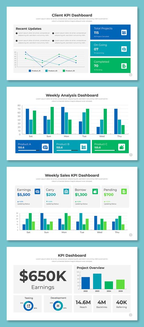 KPI Dashboard Presentation: A Visual Guide to Key Performance Indicators

Learn how to use KPI dashboards to track and measure your marketing efforts, identify areas for improvement, and make data-driven decisions. Learn more at Dashboard Examples, Performance Indicators, Ppt Template Design, Kpi Dashboard, Marketing Channels, How To Set Goals, Key Performance Indicators, Dashboard Design, Marketing Channel