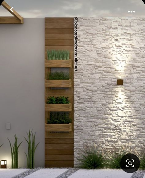 Restaurant Design Rustic, Glass Entrance Doors, Bungalow Interiors, Stone Wall Design, Vertical Garden Design, Rustic Patio, Garden Fence Panels, Small Patio Garden, Small House Elevation Design