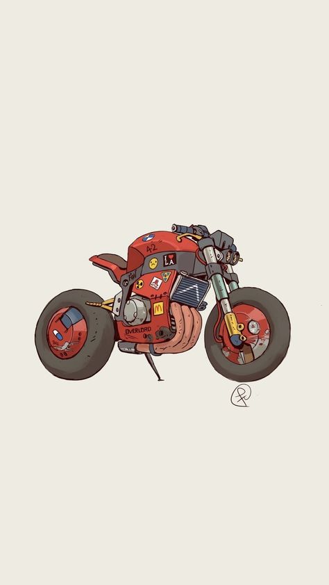 Bike Animation, Cyberpunk Cars, Spaceship Drawing, Motorbike Illustration, Motorbike Art, Motorcycle Drawing, Iconic Cars, Motorcycle Illustration, Cars Wallpapers