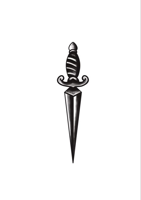 Pirate Knife Tattoo, Pirate Dagger Tattoo, American Traditional Knife Tattoo, Trad Dagger Tattoo, Traditional Dagger Tattoo Design, Old School Dagger Tattoo, Gio Tattoo, American Traditional Dagger Tattoo, Dagger Traditional Tattoo