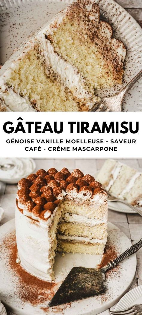 Dégustez notre layer cake tiramisu, une création gourmande qui réinvente le classique italien. La génoise à la vanille, délicieusement moelleuse, s'imbibe d'un café corsé, tandis que la crème mascarpone offre une douceur crémeuse relevée par une saveur café. Parfait pour toutes les occasions spéciales, ce dessert revisité apporte une touche d'élégance à chaque bouchée, vous transportant instantanément en Italie. Tiramisu Layer Cake, Cake Tiramisu, Cake Cafe, Cake Blog, Layer Cakes, Pavlova, Layer Cake, Pastry, Chef