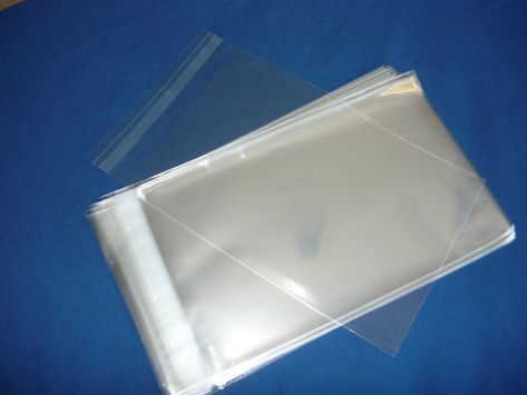 Crystal clear cello bag with peal off strip for sealing. These bags are non-porous, super clear, non-stretching and feels crinkly and not soft like poly bags. You fold over the longer flap of the bag to seal. It can be reopened. They are perfect for protecting and show casing your card creations or artwork.  - Size: 6.5" x 9.5" + 1.25" flap (16.5 x 24.1 cm + 3.3 cm flap) - Acid and lignin free. - Thickness: 1.4 mil or 35 micron Other Quantities ---------------- For other quantities of this size, Tape Clear, Business Envelopes, Plastic Envelopes, Show Case, Envelope Bag, Plastic Sheets, Simple Bags, Cellophane Bags, Poly Bags