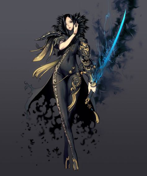 Blade & Soul - Jin Seo-Yeon Blade And Soul Anime, Hyung Tae Kim, Akali League Of Legends, Blade And Soul, Character Template, Warrior Girl, Soul Art, 판타지 아트, 영감을 주는 캐릭터