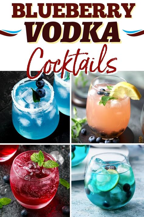 Blueberry Vodka Drinks, Whipped Vodka Drinks, Drinks For Men, Blueberry Liquor, Summer Vodka Drinks, Smirnoff Drinks, Blueberry Drinks, Pomegranate Vodka, Vodka Mixed Drinks