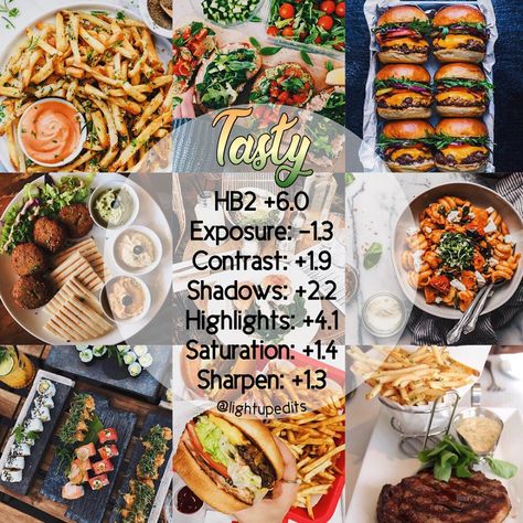 Vsco Food Filter, Instagram Themes Vsco, Vsco Recipe, Vsco Recipes, Filter Recipes, Food Filter, Filters On Instagram, Vsco Food, Edit Vsco