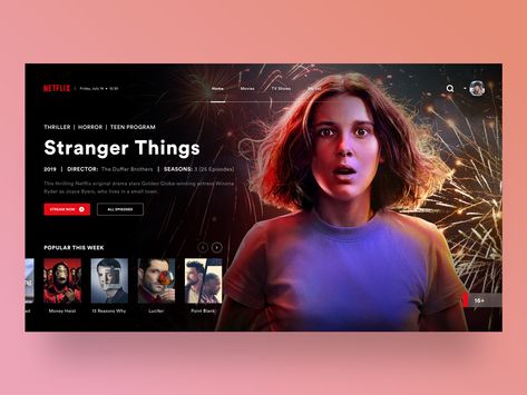 Landing Page: Netflix UI Design by Manish Singla Designs Netflix Landing Page Design, Netflix Website Design, Netflix Layout Design, Netflix Web Design, Movie App Ui Design, Netflix Layout, Netflix Poster Design, Netflix Home Page, Cosplay Meme