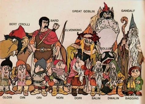 . Hobbit Cartoon, The Hobbit Cartoon, Tolkien Dwarves, The Hobbit 1977, Elven King, Hobbit Art, Middle Earth Art, Dungeons And Dragons Art, Lotr Art