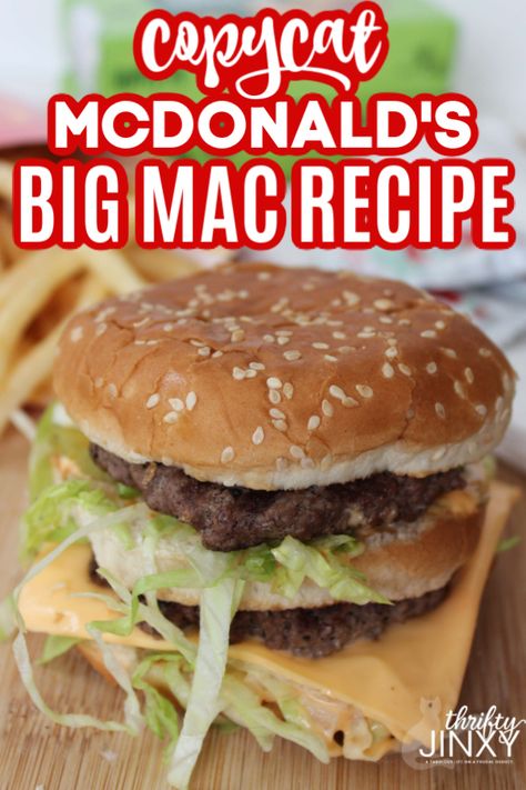 Craving a Big Mac, but don't want to head out to McDonald's? You can make your own at home with this easy copycat Big Mac Recipe! #bigmac #cheeseburger #hamburger #copycat #mcdonalds Mcdonald’s Special Sauce Recipe, Mcdonald Special Sauce, Mcdonalds Special Sauce Recipe Big Mac, Copycat Big Mac Sauce Mcdonald's, Mcdonald’s Big Mac Sauce Recipe, Mcdonald’s Big Mac, Mcdonald’s Hamburger Recipe, Copycat Mcdonald’s Big Mac, Mcdonald’s Special Big Mac Sauce