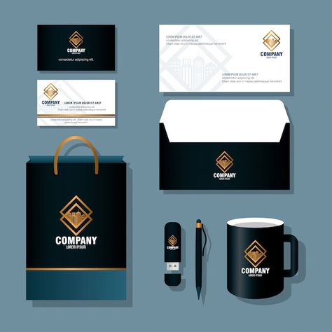 Premium Vector | Brand Identity Vector Templates for Coffee Brand Company Branding Design, Brand Mockup, Corporate Identity Mockup, Branding Identity Mockup, Brand Template, Book Cover Design Template, Business Branding Design, Logos Retro, Corporate Stationery