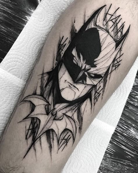 • @dvrtattoo• Based in: ?? Brazil, Vitoria • #blxckink_brazil• For booking contact tattoo artist directly#blxckink-#braziltattoo #tattoobrazil #vitoriatattoo #sketchtattoo #batmantattoo #shiptattoo #octopustattoo | Artist: @blxckink Batman Tattoo Sleeve, Batman Tattoos, Dc Tattoo, Comic Tattoo, Batman Tattoo, Joker Tattoo, Geek Tattoo, Joker Batman, Gaming Tattoo