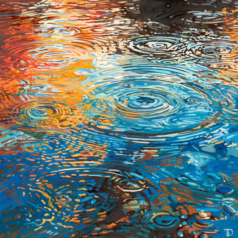 "Ripples no.3," an original oil painting by Toby Davis. This vibrant artwork captures the enchanting patterns of ripples on water, rendered in a stunning palette of blues, oranges, and golds. The dynamic movement and play of light create a captivating visual experience, making this piece a perfect addition for those who appreciate the beauty of nature and abstract art. Tags: #Art #Painting #OilPainting #AbstractArt #NatureArt #WaterRipples #Colorful #Dynamic #TobyDavis Water Ripples Painting, Ripple Painting, Ripples Painting, Orange Oil Painting, Eagle Idaho, Water Ripples, Free Canvas, Canvas Photo Prints, Notecard Set