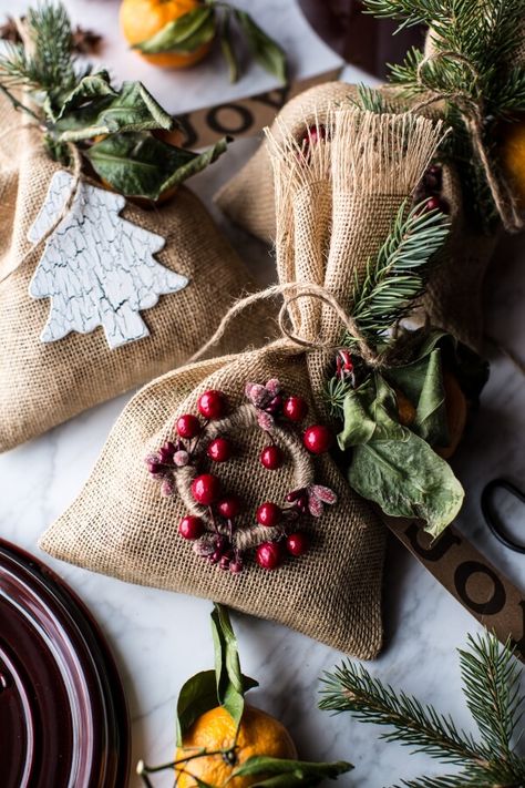 The Gift of a Christmas Scent (Homemade Holiday Potpourri…GIVEAWAY) | halfbakedharvest.com @hbharvest Diy Christmas Potpourri Gift Bags, Diy Holiday Potpourri Gift, Christmas Stovetop Potpourri Gift Bags, Cranberry Orange Potpourri Stove Gift, Pine Simmering Potpourri, Diy Sachets, Holiday Potpourri, Christmas Diy's, Christmas Scent