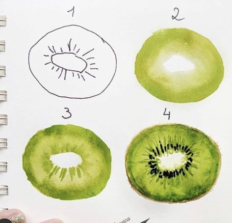 Watercolor Paintings For Beginners, Watercolor Fruit, Oil Pastel Art, Instagram Tutorial, Watercolor Paintings Easy, Watercolor Painting Techniques, Watercolor Flower Art, 수채화 그림, Watercolor Art Lessons