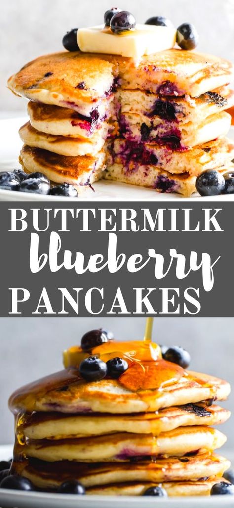 Buttermilk Blueberry, Homemade Pancakes Fluffy, Postpartum Meals, Vanilla Pancakes, Pancakes Fluffy, Blueberry Buttermilk Pancakes, Blueberry Pancakes Recipe, Breakfast Recipies, Pancake Calories