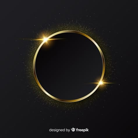 Gold Logo Design, Gold Glitter Background, Buku Harry Potter, Photo Logo Design, Black Background Wallpaper, Circle Frame, Logo Design Art, Profile Pictures Instagram, Frame Gallery