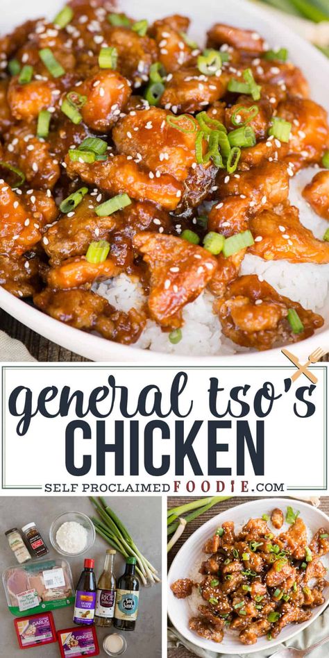 Low Carb Recipes Dinner, High Protein Low Carb Recipes Dinner, Asian Chicken Thighs, General Tso's Chicken Recipe, Skinless Chicken Breast Recipes, Sticky Sauce, General Tso's Chicken, Tso Chicken, General Tso Chicken