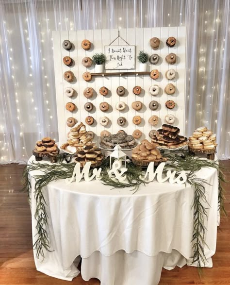 Donut Wall Wedding, Wedding Cake Display, Wedding Donuts, Donut Wall, Event Planning Tips, Lilac Wedding, Wedding Dessert Table, Future Wedding Plans, Cute Wedding Ideas