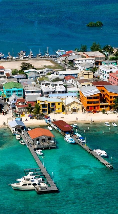 39 Colorful Towns That Will Get Your Wanderlust Juices Flowing ... Belize Trip, Colorful Town, San Pedro Belize, Ambergris Caye Belize, Belize Vacations, Roatan Honduras, Utila, Ambergris Caye, Belize City