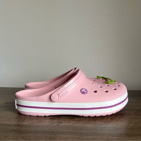 Crocs Crocband Pearlized Pink Unisex Clog New With Tags Men’s Size 10 Women’s Size 12 Please Review All Pictures For Any Defects And/Or Flaws Item Shown Is What You Are Purchasing Box Shipped Smoke Free Environment All Reasonable Offers Considered Even Though Most Of Our Shoes Are Sold As “New” There Is A Chance That They May Have Been Previously Tried On In Store With Dust And/Or Dirt On The Soles And Insoles There Are Also Times Where We Will Not Say “New” As We Cannot Determine If They Have O Crocs Loafers, Crocband Crocs, Lined Crocs, Crocs Pink, White Slip On Shoes, Mens Clogs, Crocs Men, Casual Slip On Shoes, Crocs Crocband