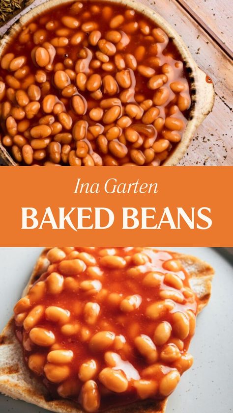 Ina Garten Baked Beans Baked Beans From Canned Navy Beans, Bake Beans Recipe, Baked Beans From Canned Beans, Maple Baked Beans Recipe, Brown Beans Recipe, Healthy Baked Beans, Baked Beans From Scratch, Maple Baked Beans, Barefoot Contessa Recipes