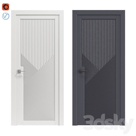 Interior Door Geona Unika 4 - Doors - 3D Models Cnc Door Design Modern, Doors Interior Modern Luxury, Pvc Bathroom Door Design, Modern Main Door, 3d Door Design, Door Architrave, Internal Doors Modern, New Door Design, Latest Door Designs