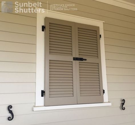 Diy Storm Shutters Exterior, Exterior Faux Window, Fake Windows Exterior, Faux Window Shutters Exterior, Faux Shutters Exterior Closed, Faux Exterior Window Ideas, Faux Windows Exterior, Fake Shutters Exterior, Closed Shutters Exterior