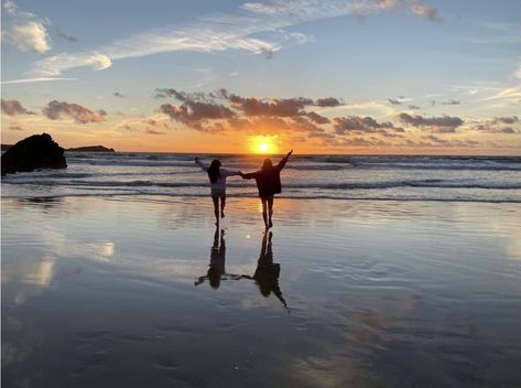 Sunset best friends beach Lusty Glaze Beach, Lusty Glaze, Beach Cornwall, Sunset Beach, Beach Sunset, Cornwall, Glaze, Best Friends, Instagram