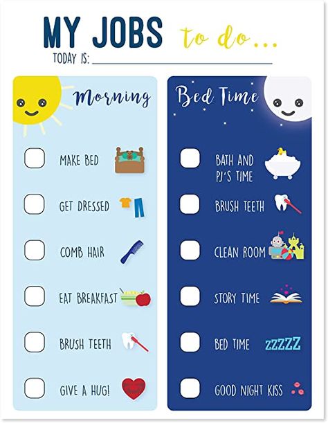 Bedtime Checklist For Kids, Home Behavior Charts, Daily Routine Chart For Kids, Bedtime Routine Chart, Morning Routine Chart, Kids Routine Chart, Babysitting Activities, Toddler Routine, Daily Routine Chart