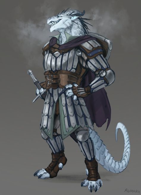 Splint Armor, White Dragonborn, Dnd Dragonborn, Dragon Born, My Free Time, Dungeons And Dragons Characters, Dnd Art, D&d Dungeons And Dragons, Dungeons And Dragons Homebrew