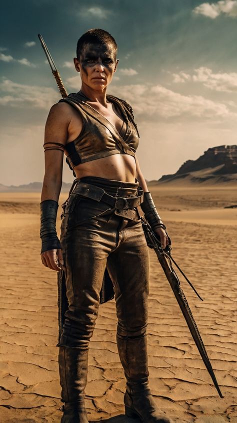 Imperator Furiosa From Mad Max Fury Road Mad Max Characters, Mad Max Warboys, Mad Max Halloween Costume, Madmax Costume, Mad Max Aesthetic, Furiosa Costume, Mad Max Fashion, Mad Max Furiosa, Channel Zero