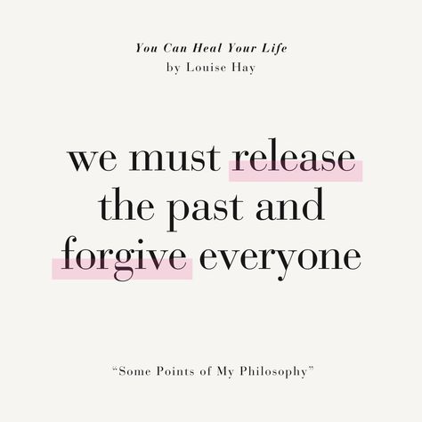 Are you held back by your past, too? We don't have to suffer today because of things that happened in the past.   Louise Hay's masterpiece "You Can Heal Your Life" is a kind and compassionate guide on how to release our past. The Past Is In The Past, Release The Past, Louise Hay, My Philosophy, Things That, Philosophy, Life Is, The Past, Healing