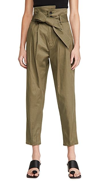 Marissa Webb Piper Pegged Leg Pants | SHOPBOP Khaki Pants Outfit Women Casual, Khaki Pants Outfit Women, Khaki Pants Outfit, Marissa Webb, Green Trousers, Summer Fashion Outfits, China Fashion, Spring Summer Outfits, Military Green