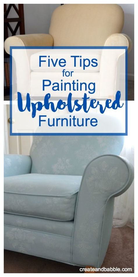 Painting Upholstered Furniture, Painting Fabric Chairs, Painting Fabric Furniture, Tips For Painting, Paint Upholstery, Painting Fabric, Living Room Upholstery, Upholstery Diy, Diy Couch