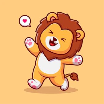 Catalyststuff | Freepik Cartoon Lion Drawing, Cute Lion Drawing, Lion Walking, Lion Cartoon, Lion Vector, Lion Drawing, Vector Icons Illustration, Cute Lion, Baby Lion