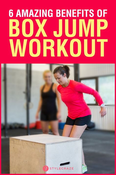 6 Amazing Benefits Of Box Jump Workout: The box jump workout is one of the best when it comes to staying fit without hitting the gym! Start doing it and enjoy its benefits! #exercise #workout #fitness Box Jumps Workout, Box Jump Workout Exercises, Box Jumps Benefits, Jumprope Workouts Benefits, Jump Program, Hiit Workouts Box Jumps, Diy Jump Box Gym, Benefits Of Skipping Rope, Box Jump Workout