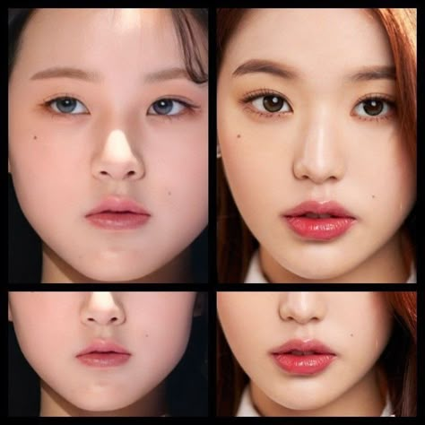 Wonyoung Front Face, Wonyoung Front Profile, Wonyoung Before And After Surgery, Wonyoung Eye Makeup, Wonyoung Without Makeup, Makeup Blush Tutorial, Wonyoung Nose, Wonyoung Side Profile, Wonyoung Lips