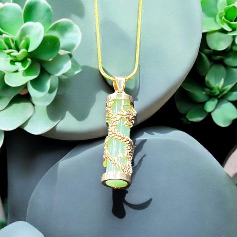 🔮 Manifest good luck and fortune with our exquisite Lucky Jade Dragon Necklace 🐲✨ Made from 18K gold, this pendant is a must-have for any jewelry collection! 💰 Snag yours now for only $25.99 and attract abundance into your life. #goodluck #jade #dragon #necklace #gold #fortune #manifest #jewelry #accessories #trending Shop Now https://www.etsy.com/listing/1764846689/lucky-jade-dragon-necklace-good-luck Good Luck Necklace, Jade Dragon, 18k Gold Chain, Dragon Necklace, Style Steal, Jade Jewelry, Jade Stone, Good Fortune, Lucky Charm